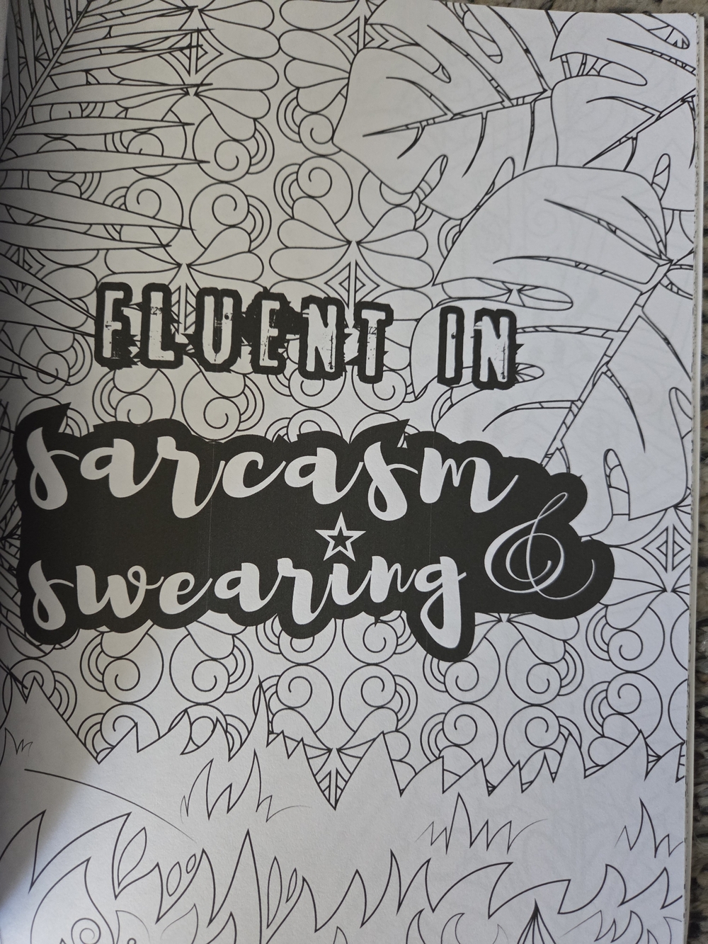 Go Lick a Cactus Adult Swear Words Coloring Book - Pink Green Black Design - Picture 4 of 8